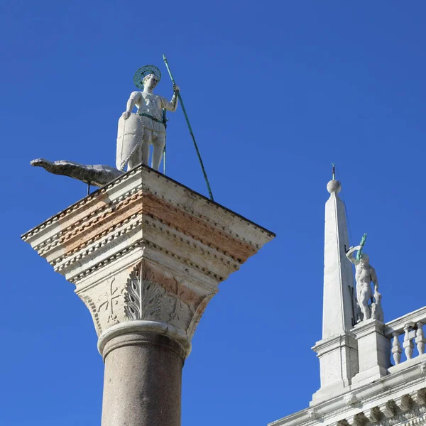 Venetië Veneto Italië April 2019 Symbolische Kolom Het Plein Van — Stockfoto