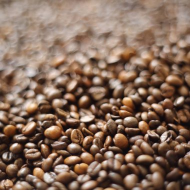 Fasulye bulanık arka planda. Defocus (ya da seçili odak) kahve dokusu. 