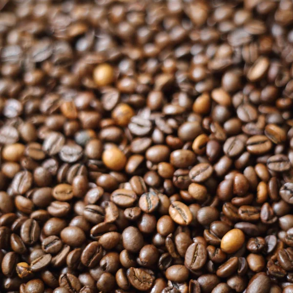 Kaffeebohnen Verschwimmen Hintergrund Defocus Oder Ausgewählter Fokus Kaffee Textur — Stockfoto