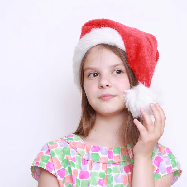 Noel Baba şapkası, küçük kız