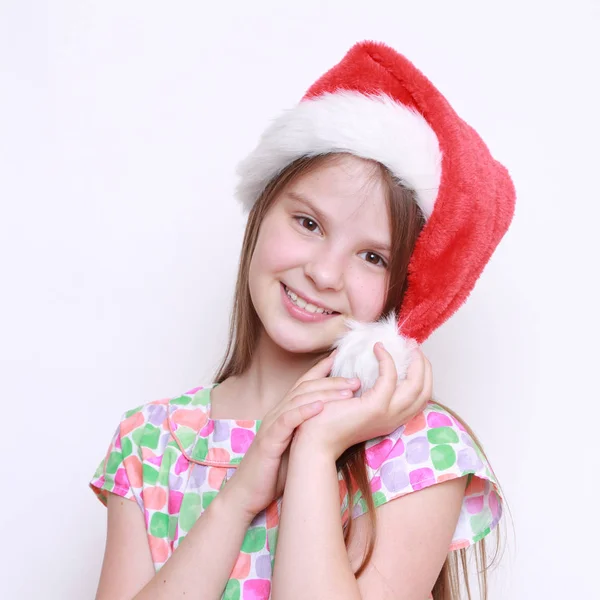 Noel Baba şapkası, küçük kız