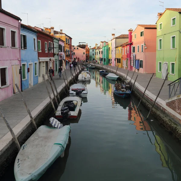 Burano Veneto Italy April 2019 Colorful Burano Island Sunset — Stock Photo, Image