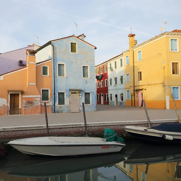 Burano Veneto Talya Nisan 2019 Gün Batımında Renkli Burano Adası — Stok fotoğraf