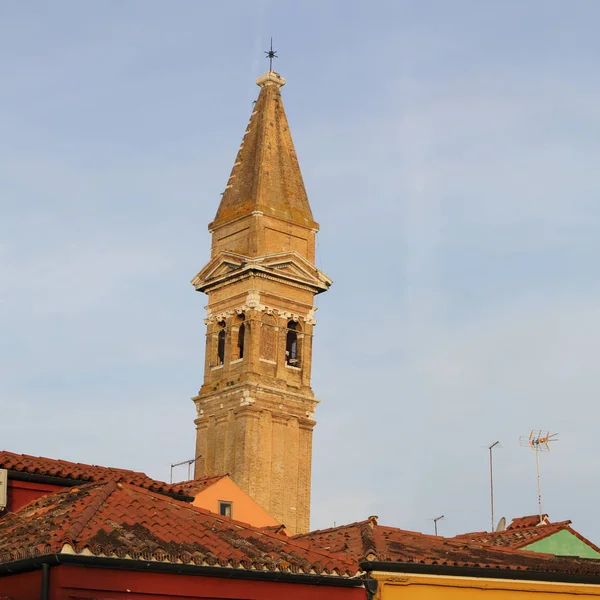 Burano Veneto Italia Aprile 2019 Colorata Isola Burano Tramonto — Foto Stock