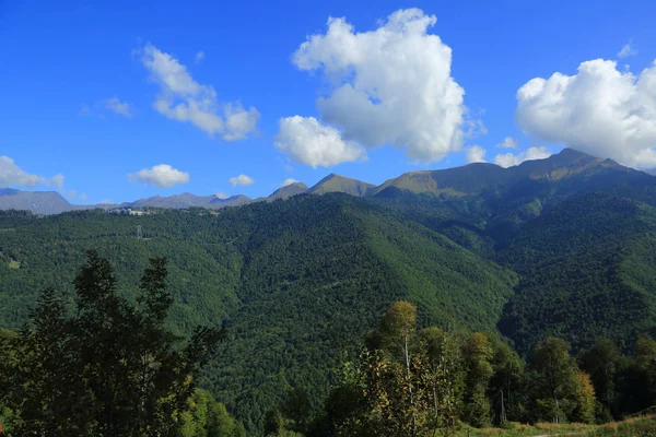 green mountains at daytime, View from Olympic village, Sochi, Russian Federation