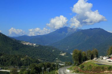 Olimpiyat köyü, Sochi, Rusya Federasyonu 'ndan görüntü