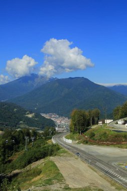 Olimpiyat köyü, Sochi, Rusya Federasyonu 'ndan görüntü