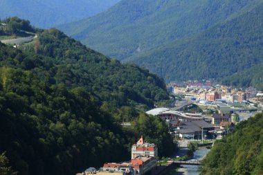 Olimpiyat Köyü, Soçi, Rusya Federasyonu - 28 Eylül 2017: Olimpiyat köyü, Sochi, Rusya Federasyonu