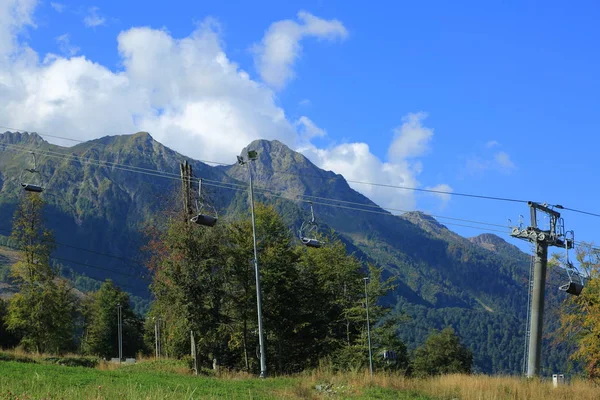 Cable Lift Mountains Sochi Russian Federation — Stock Photo, Image