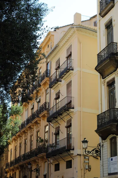 Hermosos Edificios Antiguos Valencia España Interesante Arquitectura Detalles Siesta Hay — Foto de Stock