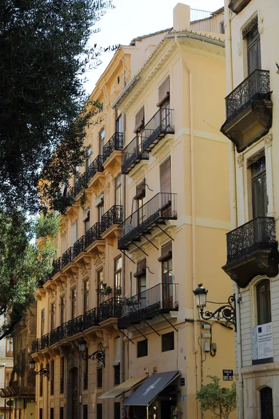 Prachtige Oude Gebouwen Valencia Spanje Interessante Architectuurdetails Een Siesta Geen — Stockfoto
