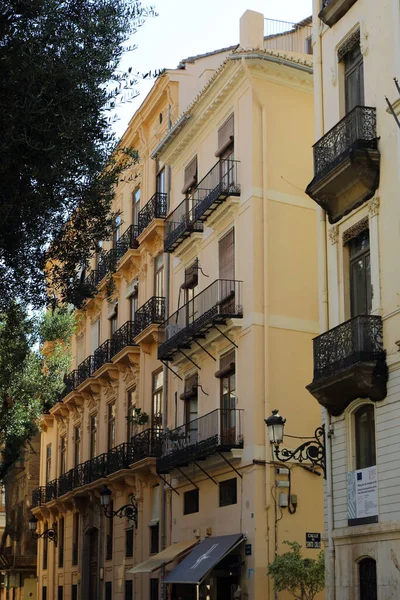 Krásné Staré Budovy Valencii Španělsku Zajímavé Detaily Architektury Siesta Žádní — Stock fotografie