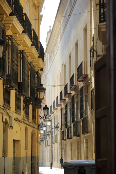 Beautiful Old Buildings Valencia Spain Interesting Architecture Details Siesta People — Stock Photo, Image