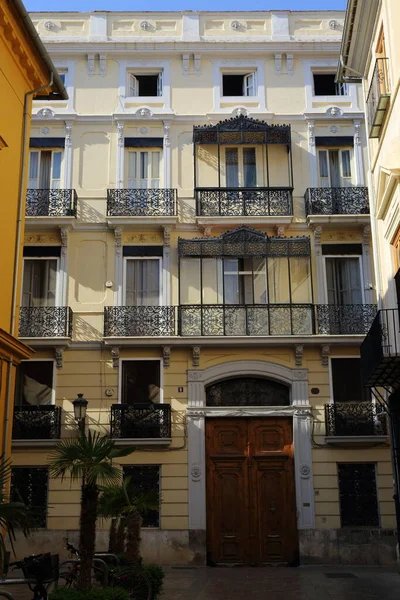 Hermosos Edificios Antiguos Valencia España Interesante Arquitectura Detalles Siesta Hay — Foto de Stock