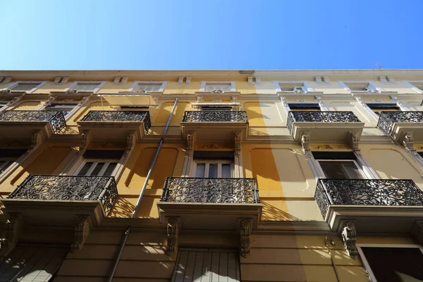 Beautiful Old Buildings Valencia Spain Interesting Architecture Details Siesta People — Stock Photo, Image