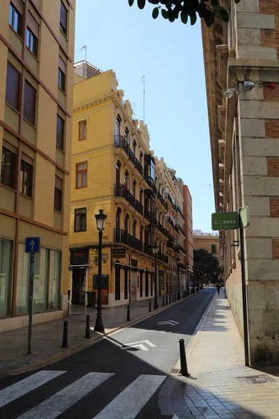 Prachtige Oude Gebouwen Valencia Spanje Interessante Architectuurdetails Een Siesta Geen — Stockfoto