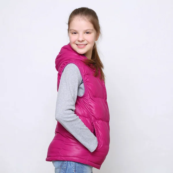 Beautirul Studio Portrait Caucasien Européen Adolescent Fille — Photo