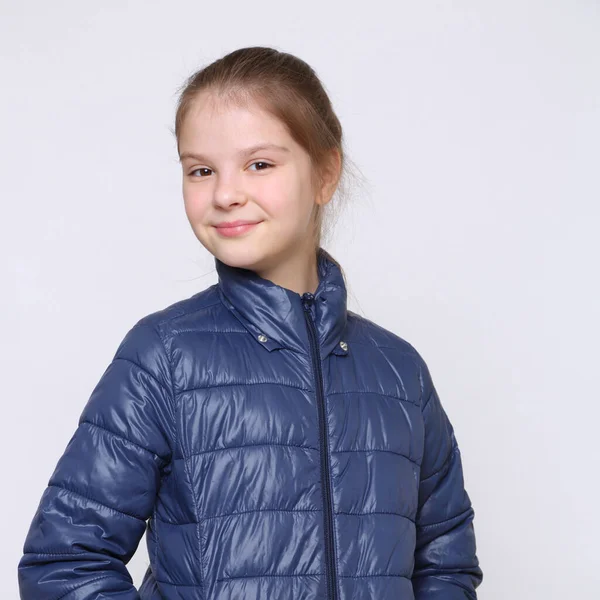 Beautirul Stúdió Portré Európai Kaukázusi Tini Lány — Stock Fotó