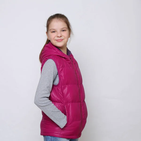 Beautirul Studio Portrait Caucasien Européen Adolescent Fille — Photo