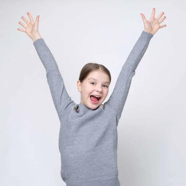 Beautirul Studio Portrait European Caucasian Teen Girl — Stock Photo, Image