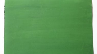 Çağdaş Sanat. Kağıt üzerinde yeşil renkli soyut sanat resmi.