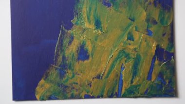 Çağdaş Sanat. Kağıt üzerinde pastel boya ile soyut sanat resmi.