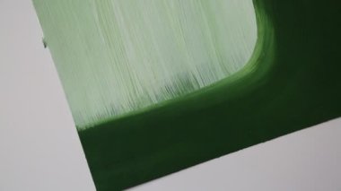Çağdaş Sanat. Kağıt üzerinde yeşil renkli soyut sanat resmi.