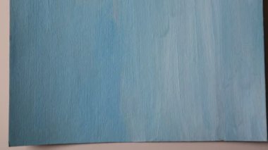 Çağdaş Sanat. Kağıt üzerinde mavi ve beyaz renkli soyut sanat resimleri.