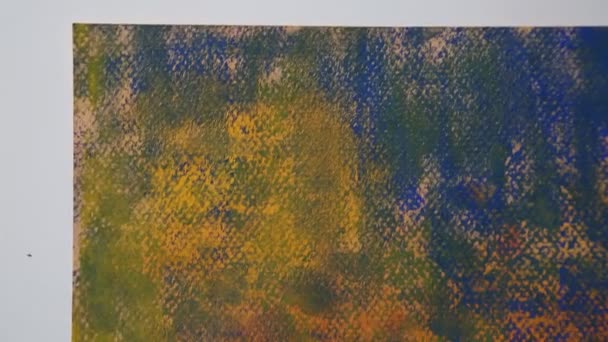 Contemporary Art Abstract Art Painting Pastels Paper — Stock Video