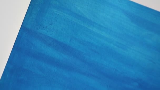 Sztuka Współczesna Streszczenie Malarstwo Art Kolorze Niebieskim Papierze — Wideo stockowe