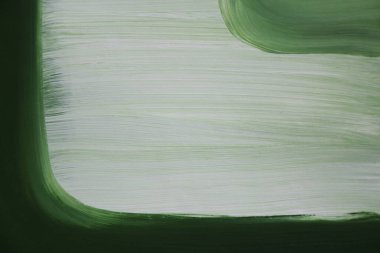 Sanat eserlerinde yeşil ve beyaz renkler. Duvar dekorasyonu için çağdaş sanat eseri. Gouache ve akrilik boya..