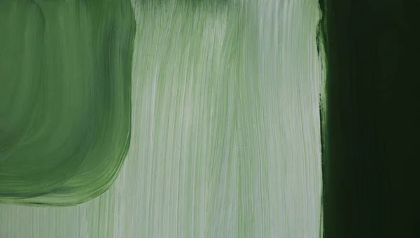 アートワークの緑と白の色 壁の装飾のための現代美術作品 アクリル絵具 — ストック写真