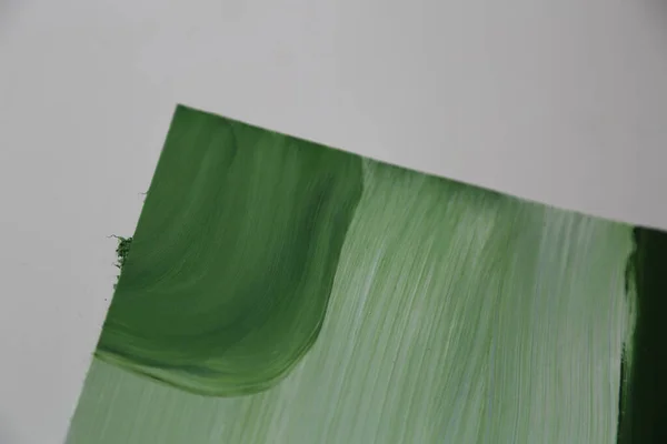 Colori Verde Bianco Opere Arte Pezzo Arte Contemporanea Decorazione Della — Foto Stock
