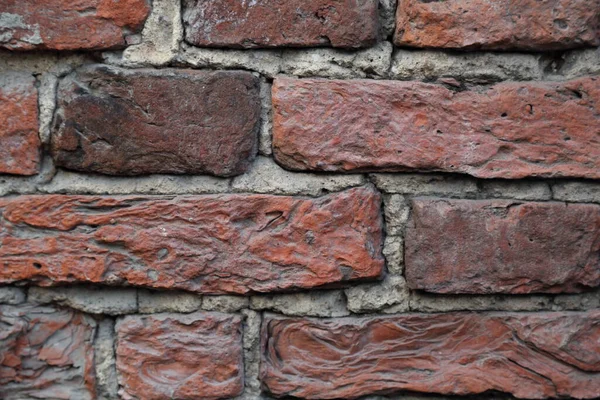 Echte Oude Bakstenen Muur Textuur Achtergrond — Stockfoto