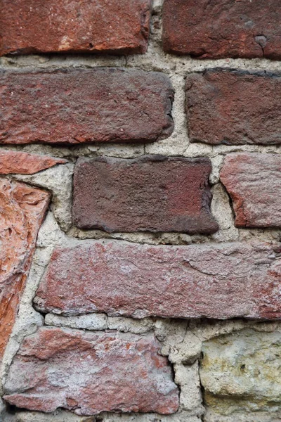 Echte Oude Bakstenen Muur Textuur Achtergrond — Stockfoto