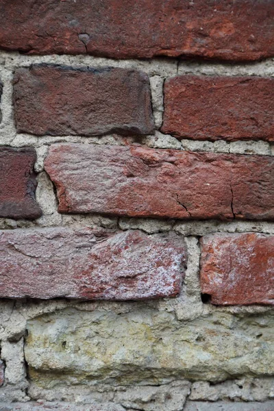 Echte Oude Bakstenen Muur Textuur Achtergrond — Stockfoto