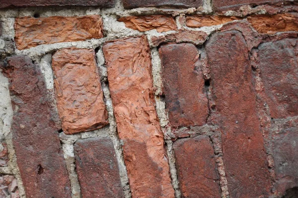 Echte Oude Bakstenen Muur Textuur Achtergrond — Stockfoto