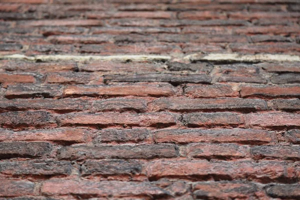 Echte Oude Bakstenen Muur Textuur Achtergrond — Stockfoto