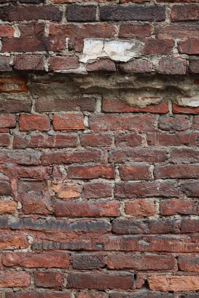 Echte Oude Bakstenen Muur Textuur Achtergrond — Stockfoto