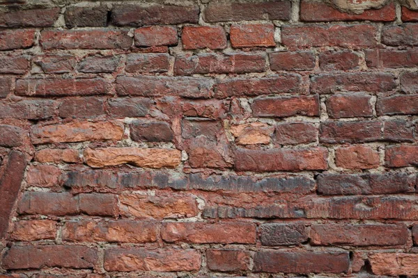 Echte Oude Bakstenen Muur Textuur Achtergrond — Stockfoto