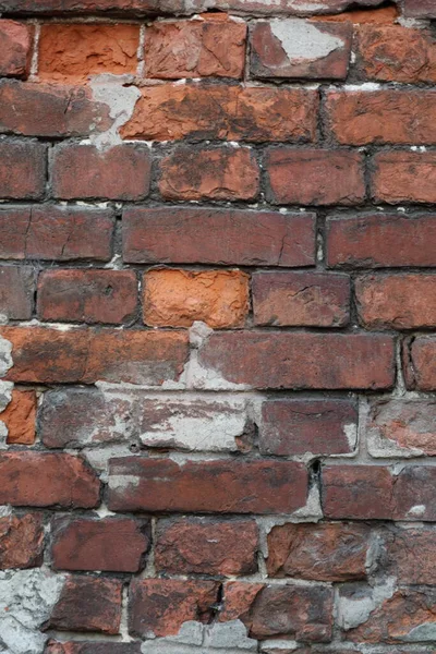 Echte Oude Bakstenen Muur Textuur Achtergrond — Stockfoto