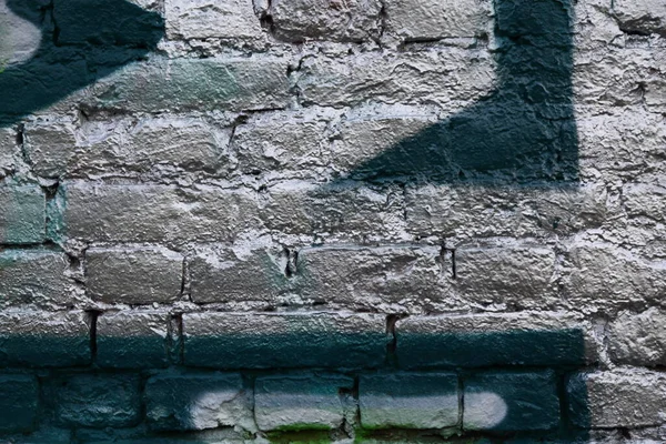 Наружное Изображение Покрашенной Старой Кирпичной Стены — стоковое фото
