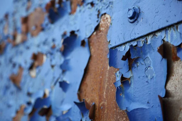 Outdoor Image Textured Background Rusty Metal Peeling Paint — Stock Photo, Image