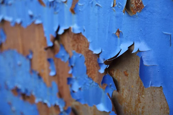 Outdoor Image Textured Background Rusty Metal Peeling Paint — Stock Photo, Image