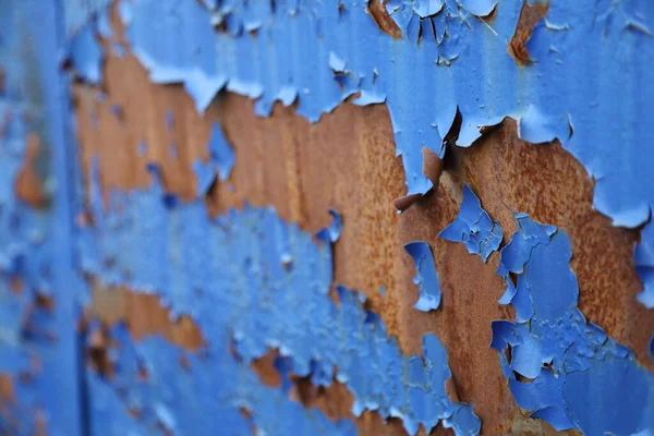 Outdoor Image Textured Background Rusty Metal Peeling Paint — Stock Photo, Image