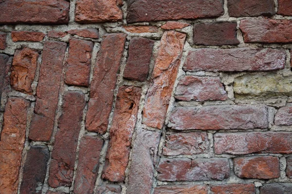 Echte Oude Bakstenen Muur Textuur Achtergrond — Stockfoto