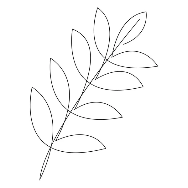 Leaf one line drawing. Vector illustration — Stock Vector