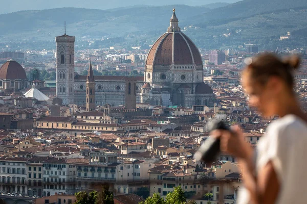Csodálatos Firenze Olaszország Fókusz Fotós Előtérben — Stock Fotó