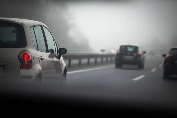 Auto Gaan Snel Een Snelweg — Stockfoto