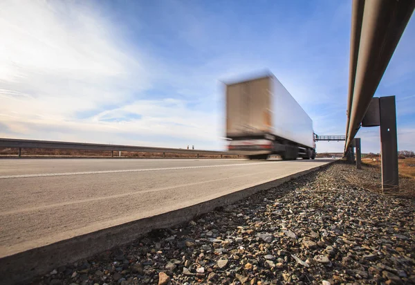 Motorvägstrafik Rörelse Suddiga Bilar Motorväg — Stockfoto